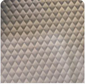 Light Gray quilted leather interior lining swatch